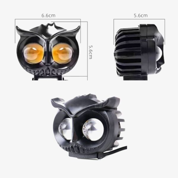 Owl Shape White-Yellow Bar LED Fog Light Projector – Bar Light for Cars, Bikes & Scooty - Image 3