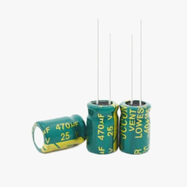 470uF 25V Polarized Electrolytic Capacitor - Pack of 5