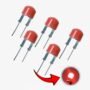 Diffused Red LED-8MM Crystal Transparent - 5 Pcs Pack