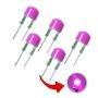 Diffused Pink LED-8MM Crystal Transparent - 5 Pcs Pack