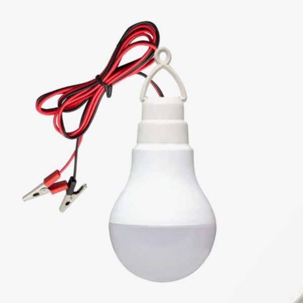 9 Watt 12V DC White Led Lamp With Wires & Clips - 1 Pcs