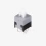 6 Pin-Push Switch With Self Locking Action - White/Black
