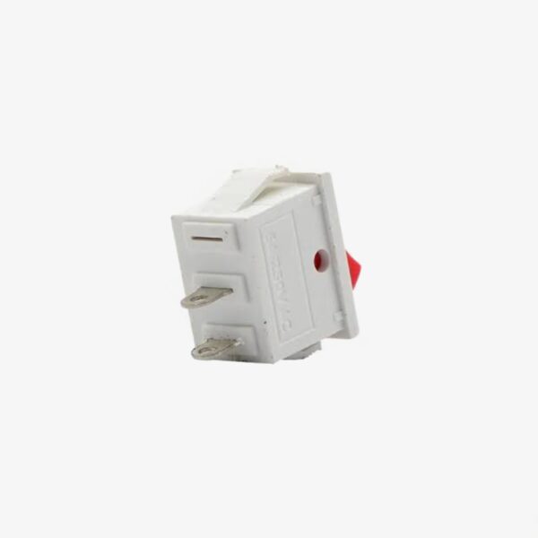 2 Pin SPST On/Off Mini Rocker Switch (Red + White) - Image 2