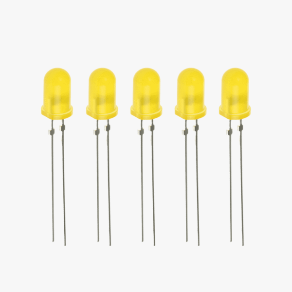 Diffused Yellow LED-5mm - 5 Pcs Pack