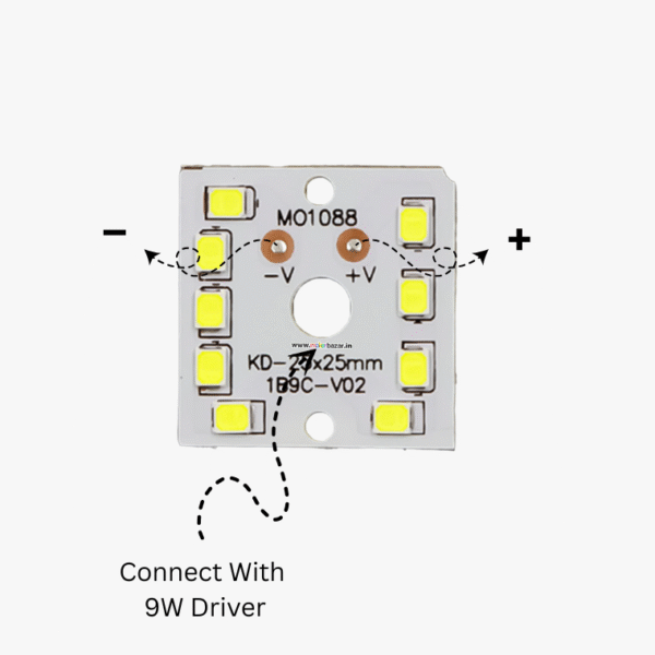 9 Watt MCPCB Cool White For Led Bulb - 2 Pcs Pack - Image 3