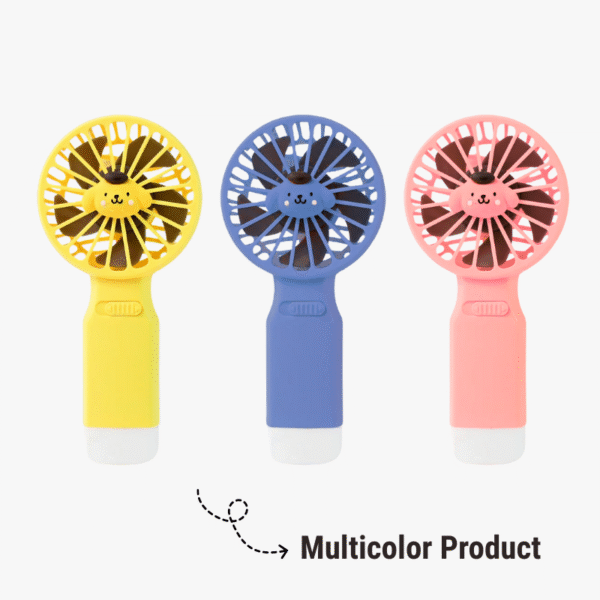 Cartoon Handheld Fan with LED Light – Cute Puppy Edition - Image 4