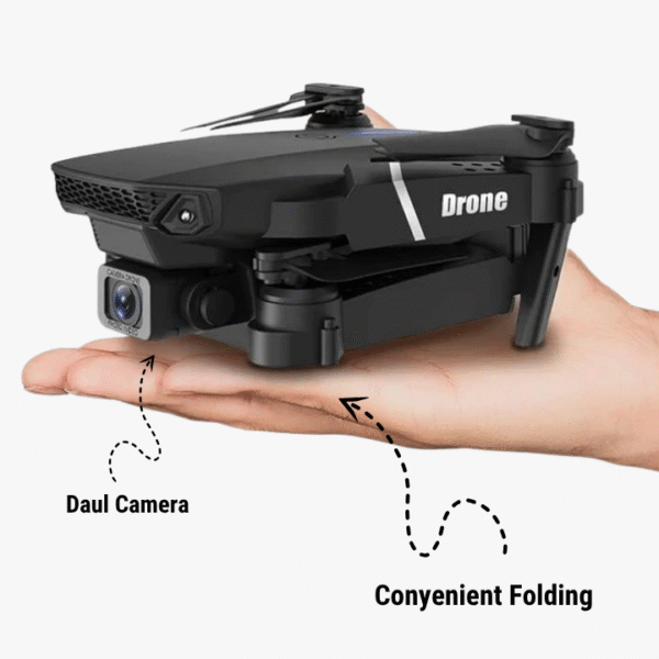 E88 Max Drone – Foldable Dual Camera Quadcopter with Remote, Case & Extra Battery - Image 3