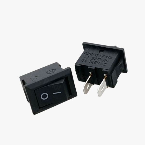 Black SPST Rocker Switch – 2-Pin ON/OFF SPST | Compact & Durable - Image 2