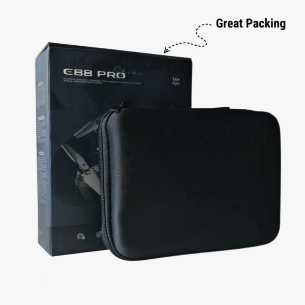 E88 Max Drone – Foldable Dual Camera Quadcopter with Remote, Case & Extra Battery - Image 2