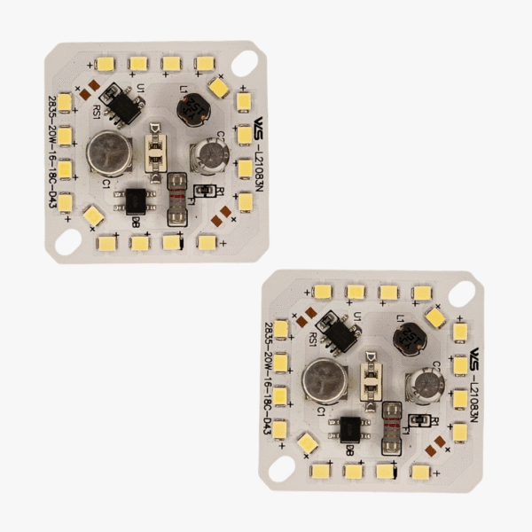 20W Square Alpha DOB LED MCPCB – Cool White | Driver On Board | Dome Bulb Raw Material - Image 3
