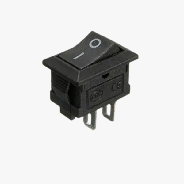 Black SPST Rocker Switch – 2-Pin ON/OFF SPST | Compact & Durable
