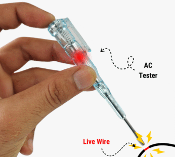 AC Line Tester with Screwdriver – Transparent Blue Color