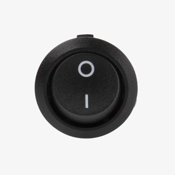 Black Round Rocker Switch – 2-Pin ON/OFF | No Lamp | Durable & Versatile - Image 2