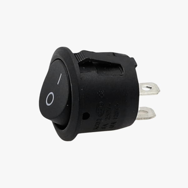 Black Round Rocker Switch – 2-Pin ON/OFF | No Lamp | Durable & Versatile - Image 3