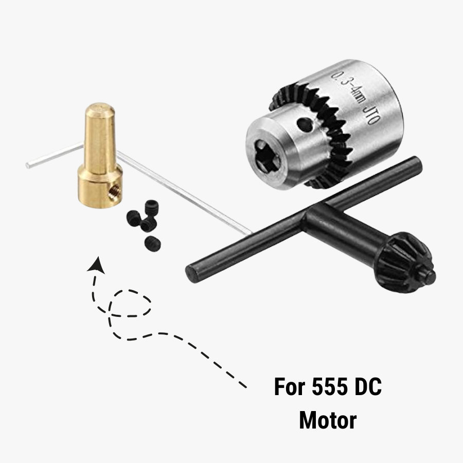 Drill Chuck 0.3–4MM Full Drill Set for RS-555 Motor - Image 2