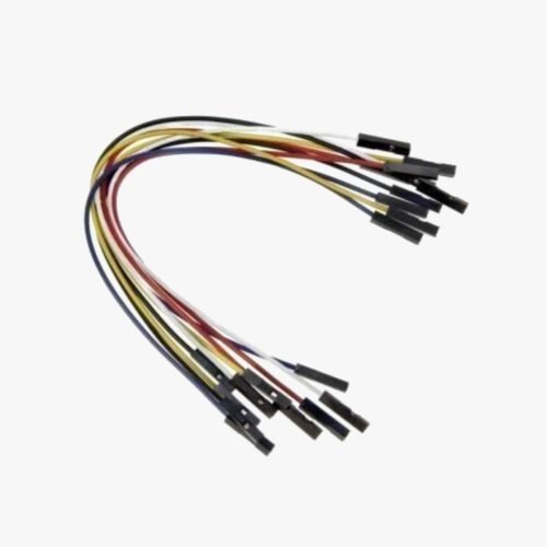 Female To Female 20cm Multicolor Jumper Wires (Rainbow Color) – 5 Pcs Pack