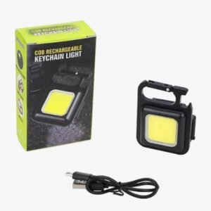 4-Modes Keychain Flashlight White COB LED with Multipurpose Uses