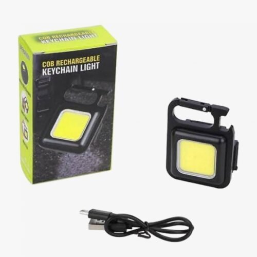 4-Modes Keychain Flashlight White COB LED with Multipurpose Uses