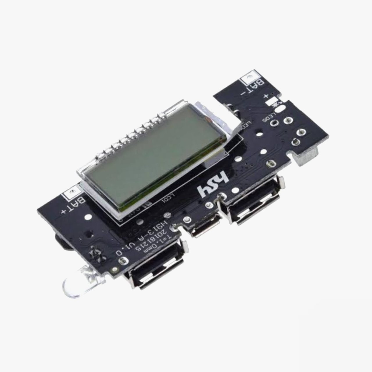 Dual USB 5V 2.1A PCB Black Power Module With Voltage Display LCD - Image 3