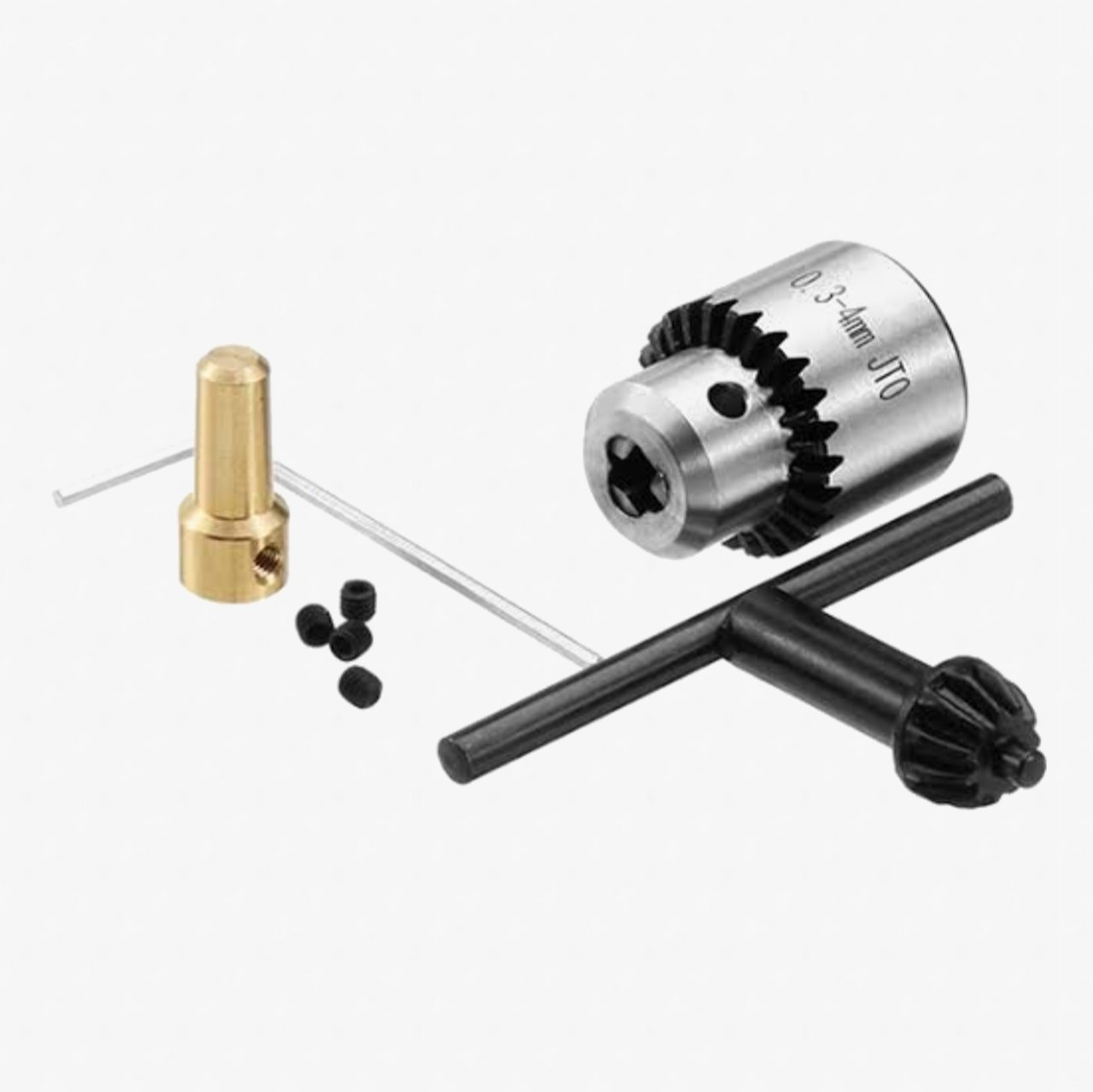 0.3-4mm Drill Chuck Set for RS775 DC Motor (5mm Shaft) Rotary Tool