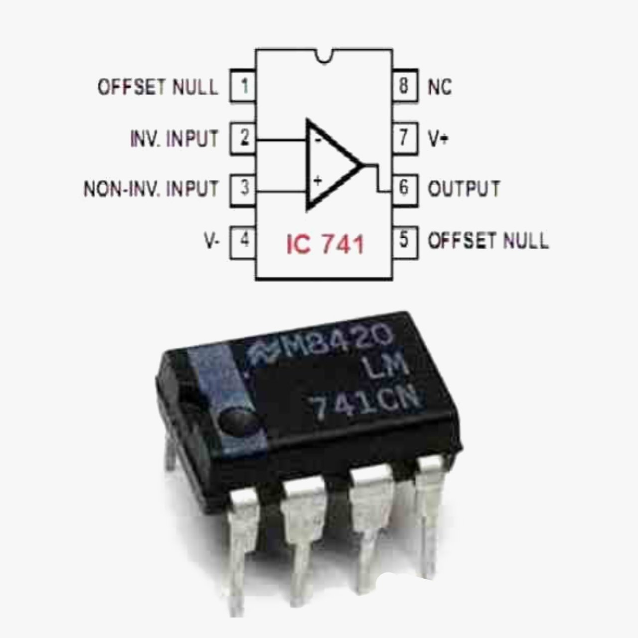 LM741 Op-Amp (Operational Amplifier) IC - 2 Pcs Pack - Image 3