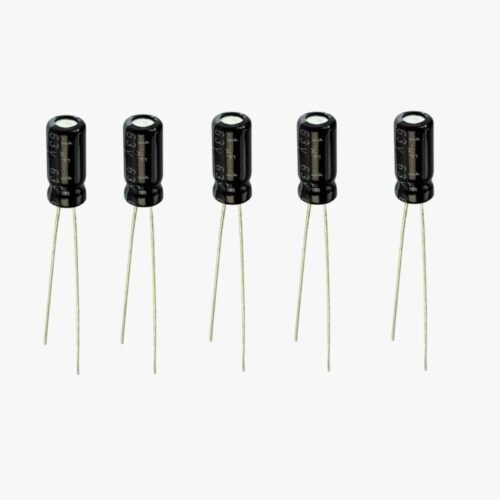 1 uF, 63V Polarized Electrolytic Capacitor – 5 Pcs Pack