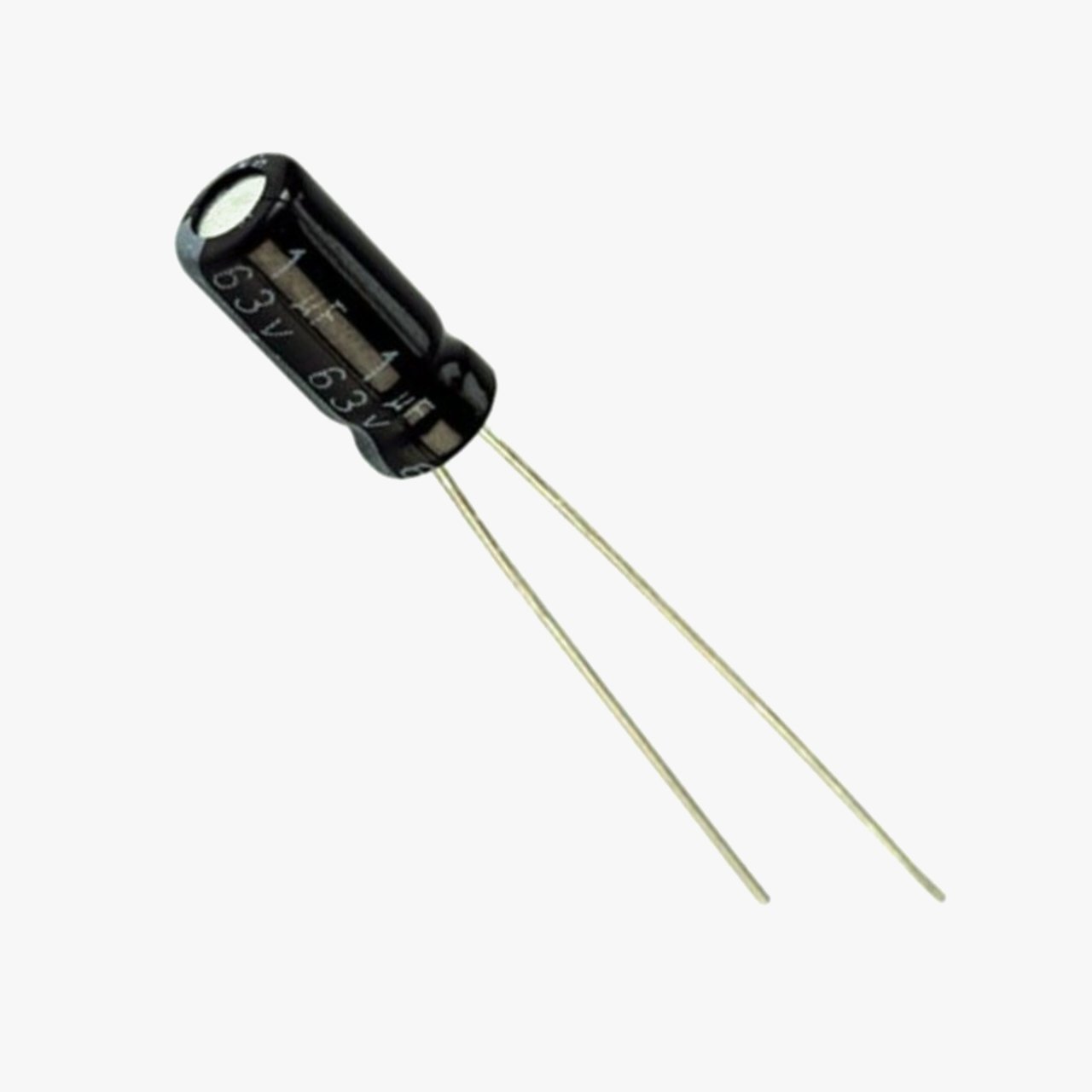 1 uF, 63V Polarized Electrolytic Capacitor - 5 Pcs Pack - Image 3