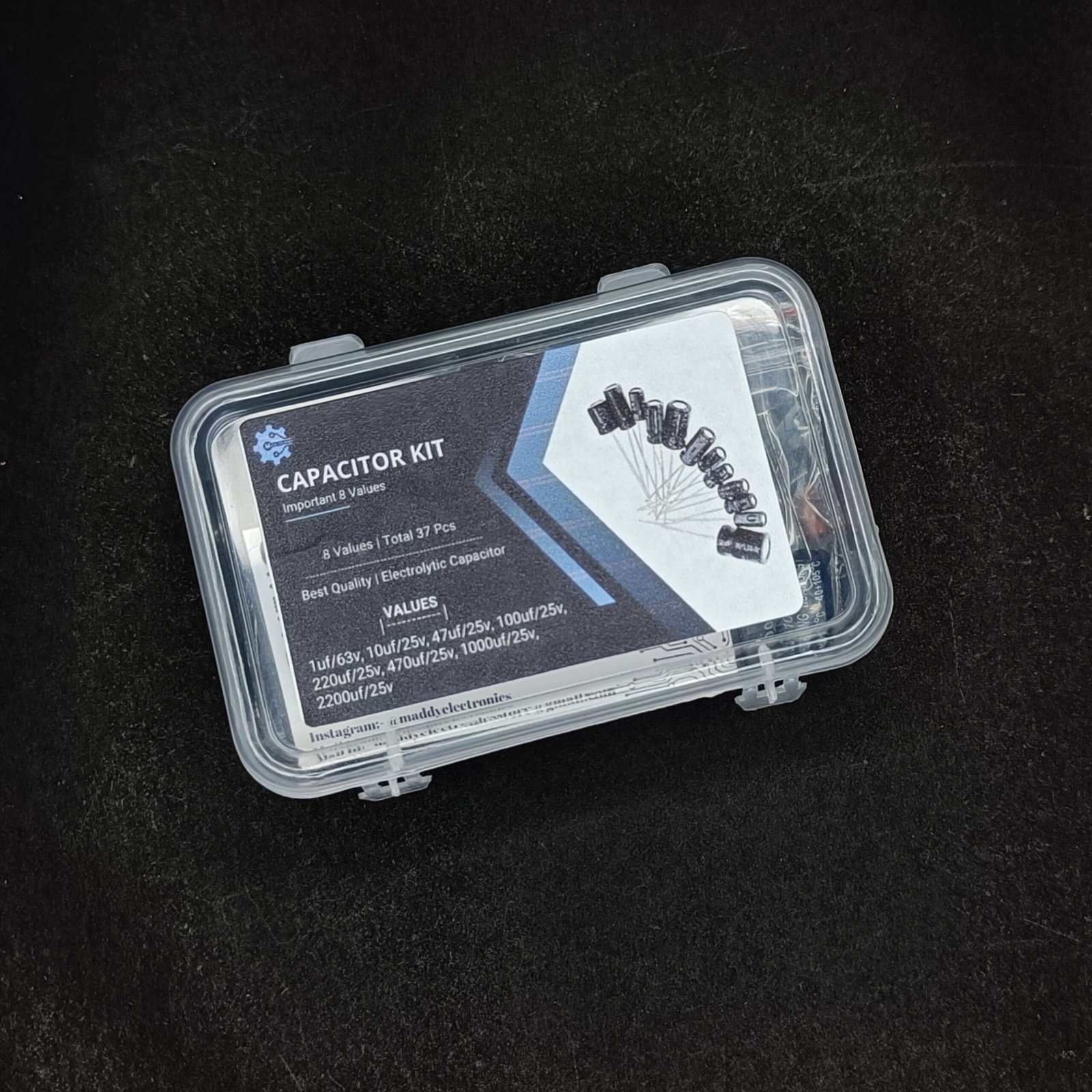 8 Important Value 37 Pcs Electrolytic Capacitors Kit