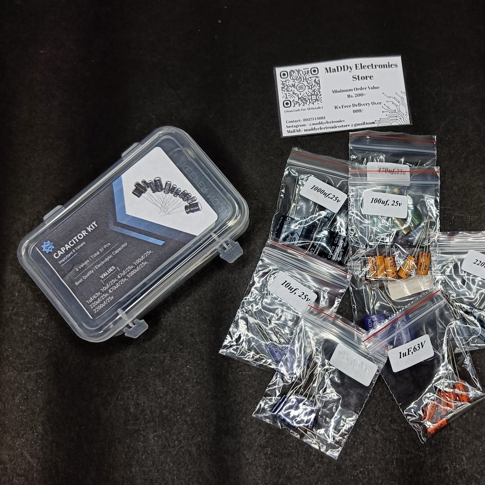 8 Important Value 37 Pcs Electrolytic Capacitors Kit - Image 3