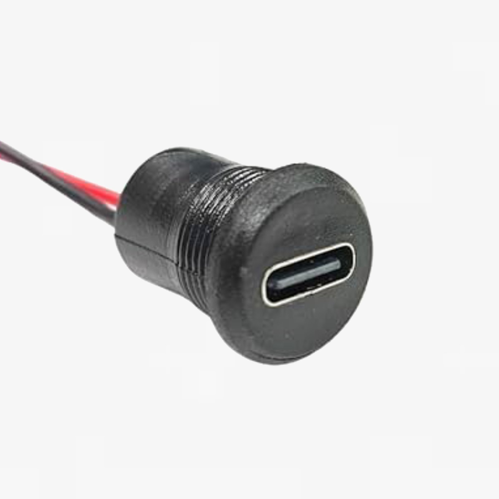 High Quality Panel Mount Female Type-C Connector – Black - Image 2