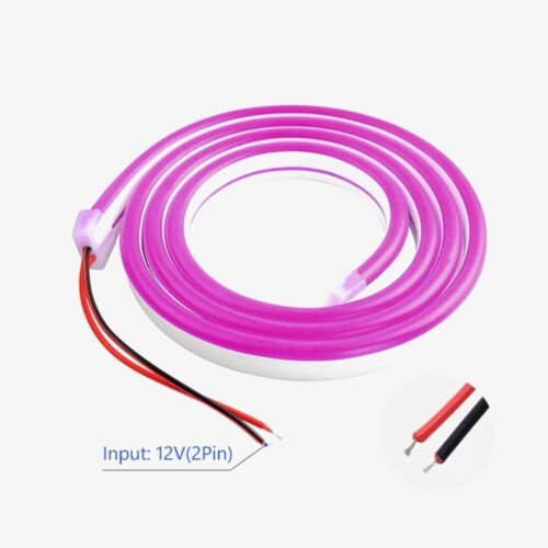 1 Meter 12V DC Pink Neon LED Strip Light Roll – Waterproof, Flexible & Cuttable