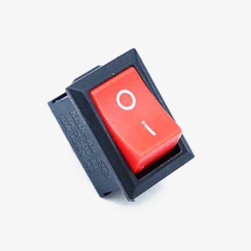 2 Pin SPST On/Off (Red + Black) Rocker Switch