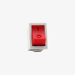 2 Pin SPST On/Off Mini Rocker Switch (Red + White)