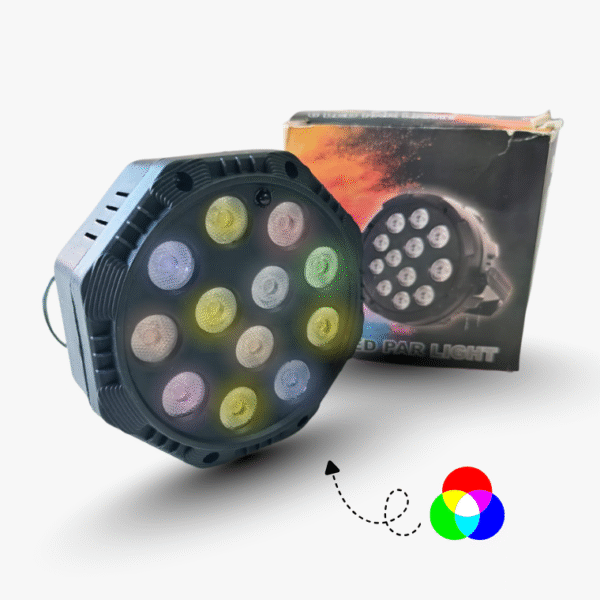 12-LED Multicolor RGB Remote-Controlled Par Light Lamp – Perfect for Parties & Events - Image 4