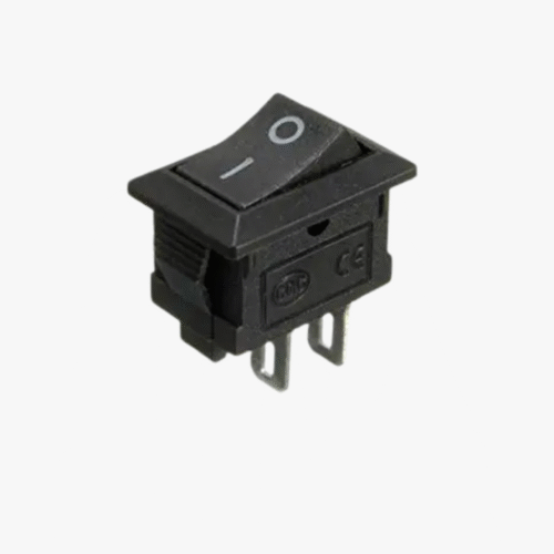 Black SPST Rocker Switch – 2-Pin ON/OFF SPST | Compact & Durable