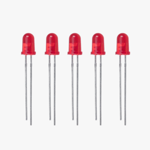 Diffused Red LED-5mm - 5 Pcs Pack