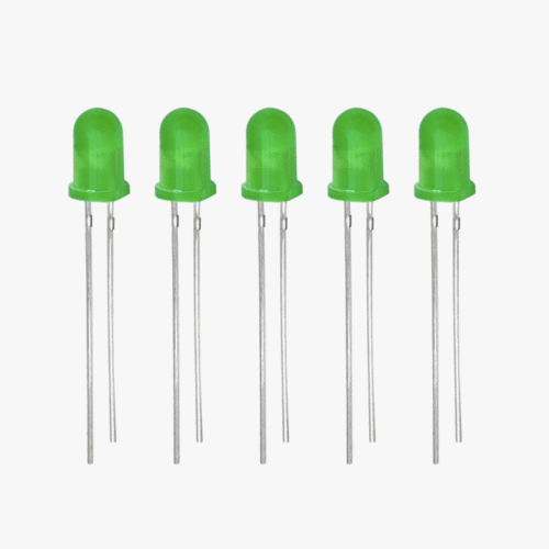 Diffused Green LED-5mm – 5 Pcs Pack
