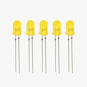 Diffused Yellow LED-5mm - 5 Pcs Pack