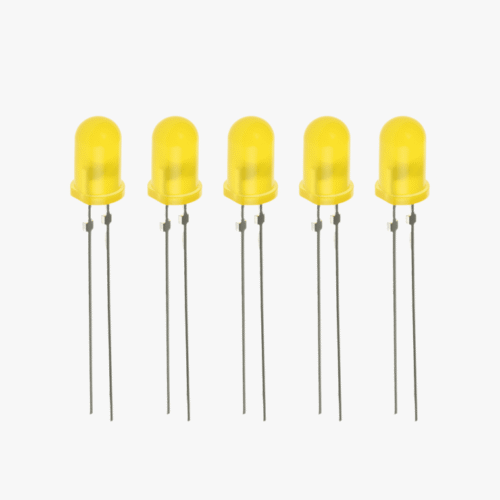 Diffused Yellow LED-5mm – 5 Pcs Pack