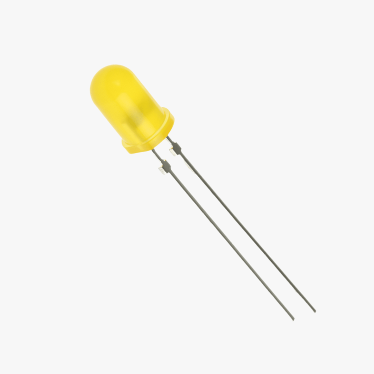 Diffused Yellow LED-5mm - 5 Pcs Pack - Image 2
