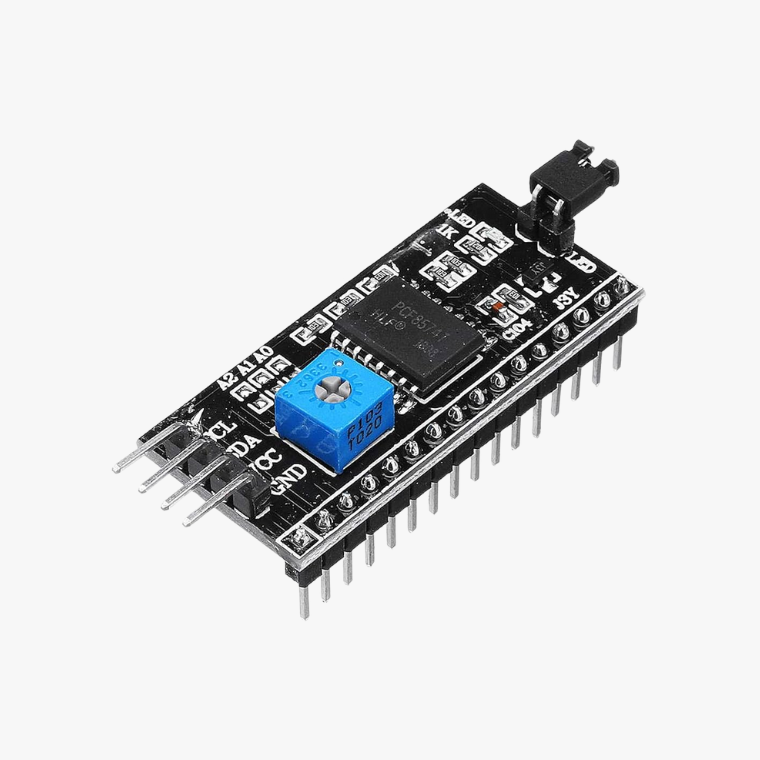 16x2 LCD I2C Interface Adapter-Black Color