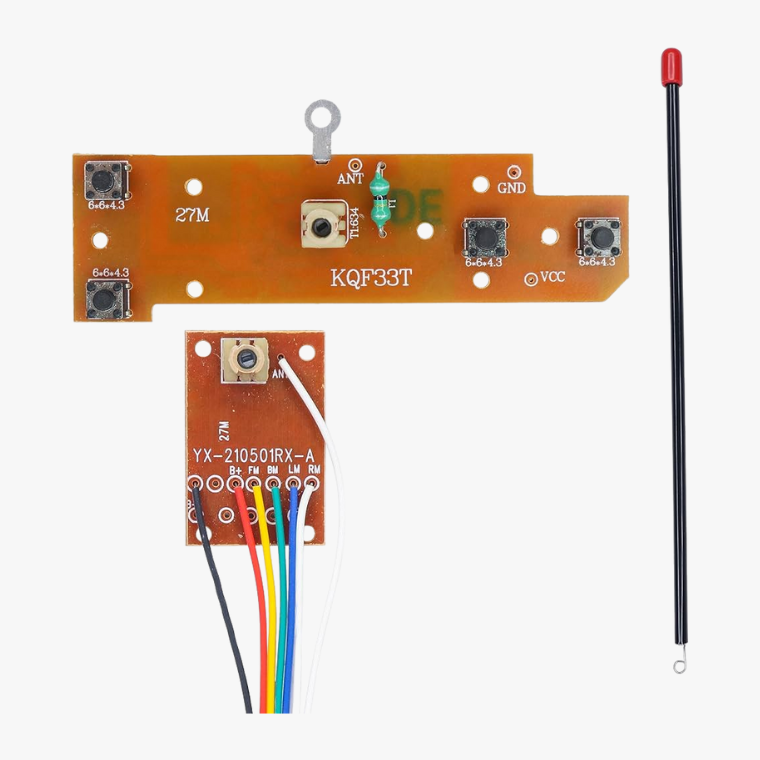 4 Channel RC Remote Control Accessory-27MHz Circuit PCB Transmitter and Receiver Board