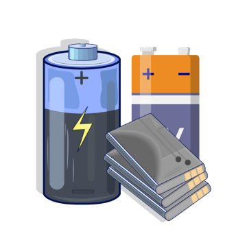Batteries & Holder