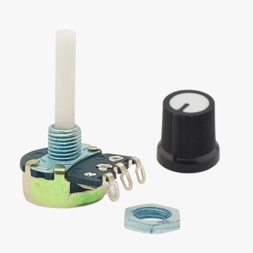 100K Ohm Single Channel Potentiometer With Knob – 1 Pcs