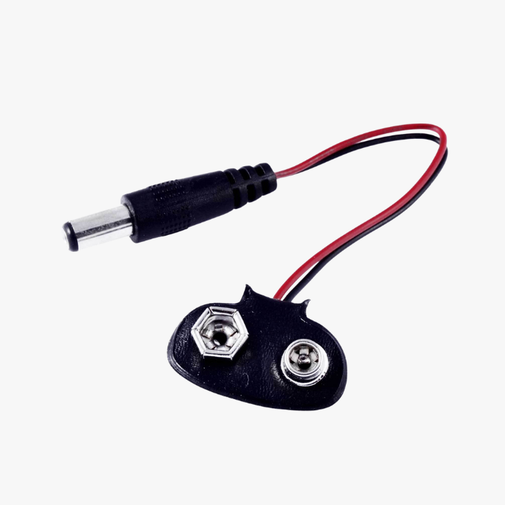 9V Battery Connector With DC Jack-Snap-Blue - Image 3