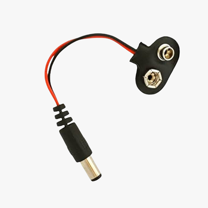 9V Battery Connector With DC Jack-Snap-Blue - Image 2