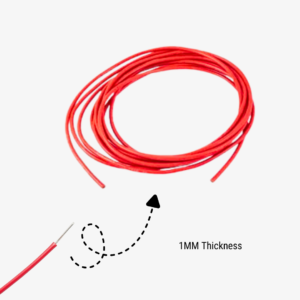 Single Strand Hookup Wire For Breadboard – Red | 25 SWG (1 Meter Pack)