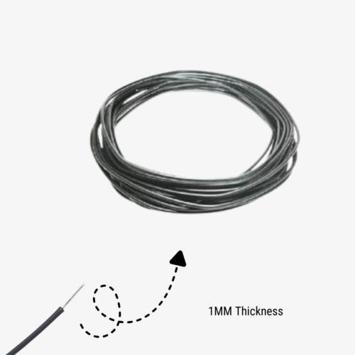Single Strand Hookup Wire for Breadboard – Black | (1 Meter Pack)