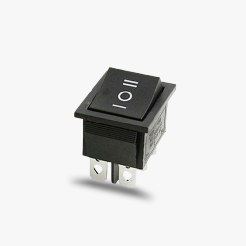 DPDT On-Off-On Momentary Rocker Switch (16A, 6-Pin, Spring Return)