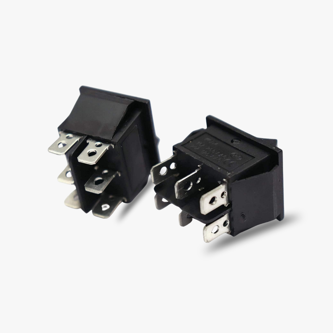 DPDT On-Off-On Momentary Rocker Switch (16A, 6-Pin, Spring Return) - Image 3